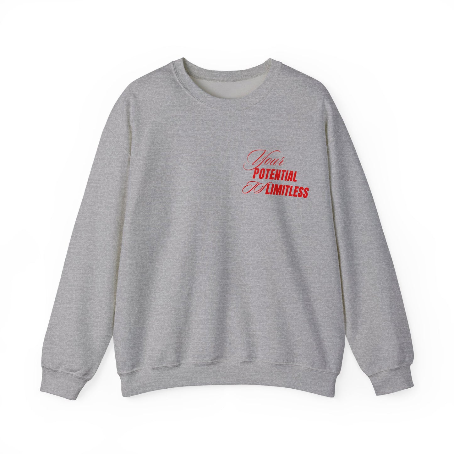 Inspirational Crewneck Sweatshirt - "Your Potential is Limitless"