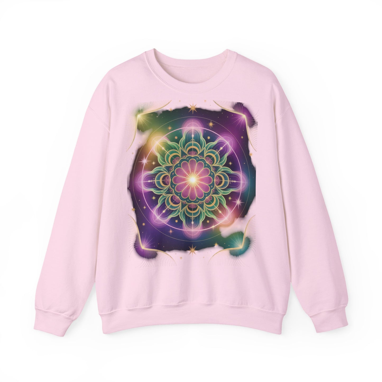 Cosmic Mandala Sweatshirt | Women's Crewneck | Soft Heavy Blend | Ideal for Cozy Nights, Meditation, Festivals, Gifts