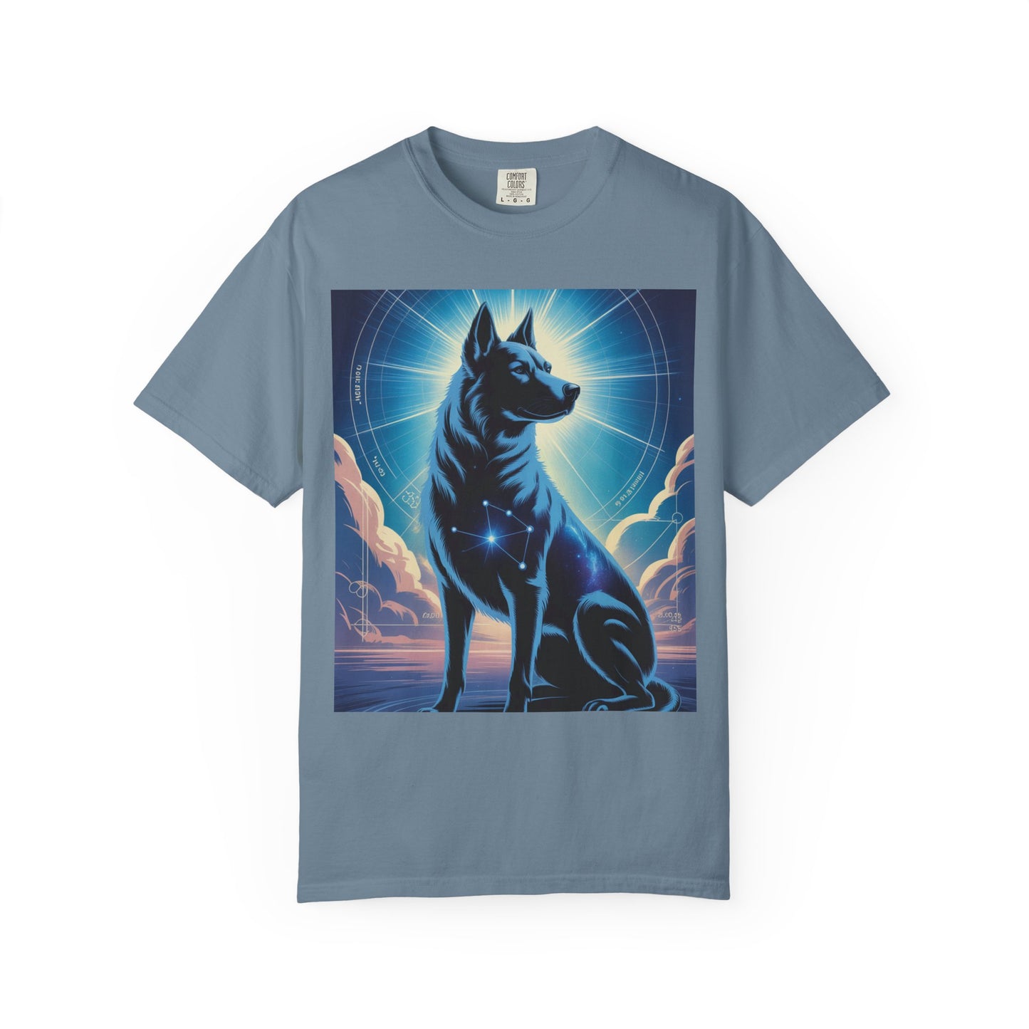 Cosmic Canine Men's T-shirt | Starry Dog Graphic Tee, Animal Lover Gift, Soft Cotton Top, Casual Wear, Unique Pet Shirt