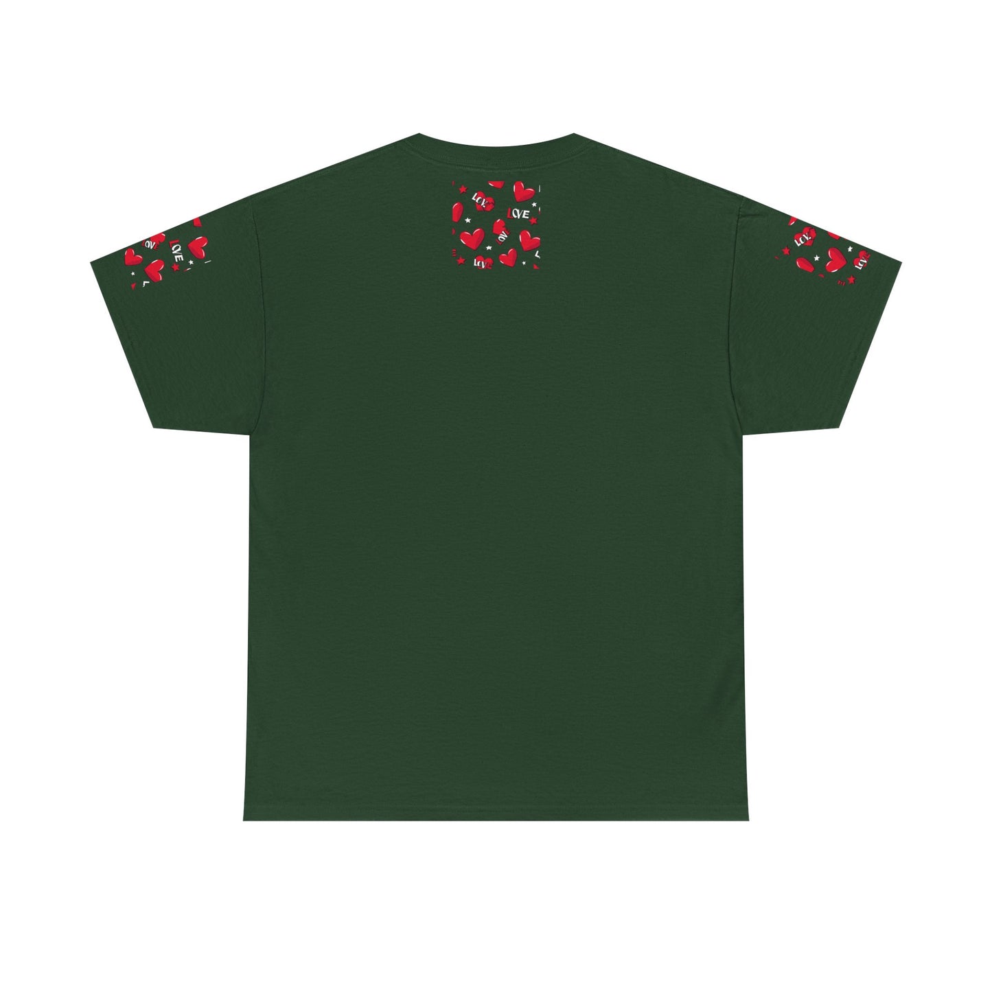 Romantic Love Heart Heavy Cotton Tee - Perfect for Everyday Wear