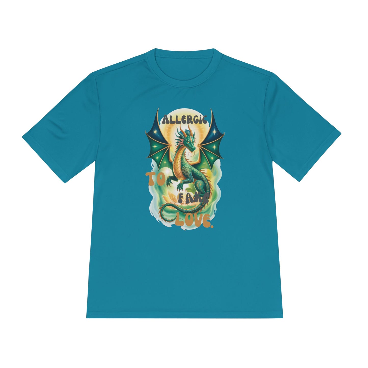 Dragon Allergy Moisture Wicking Tee, Funny T-Shirt for Allergy Awareness, Gift for Dragon Lovers, Fitness Wear, Unique Humor Tee