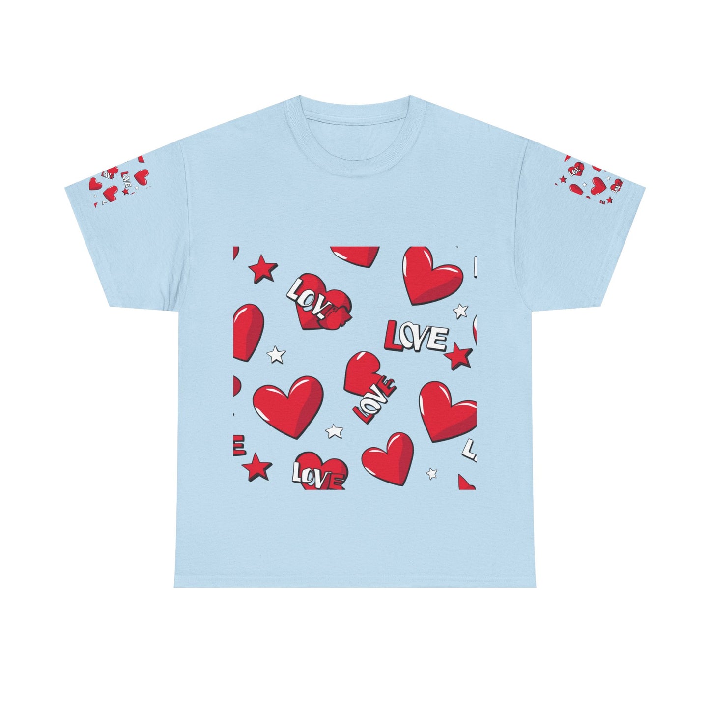 Maglietta in cotone pesante con cuore romantico - Perfetta per San Valentino e per tutti i giorni
