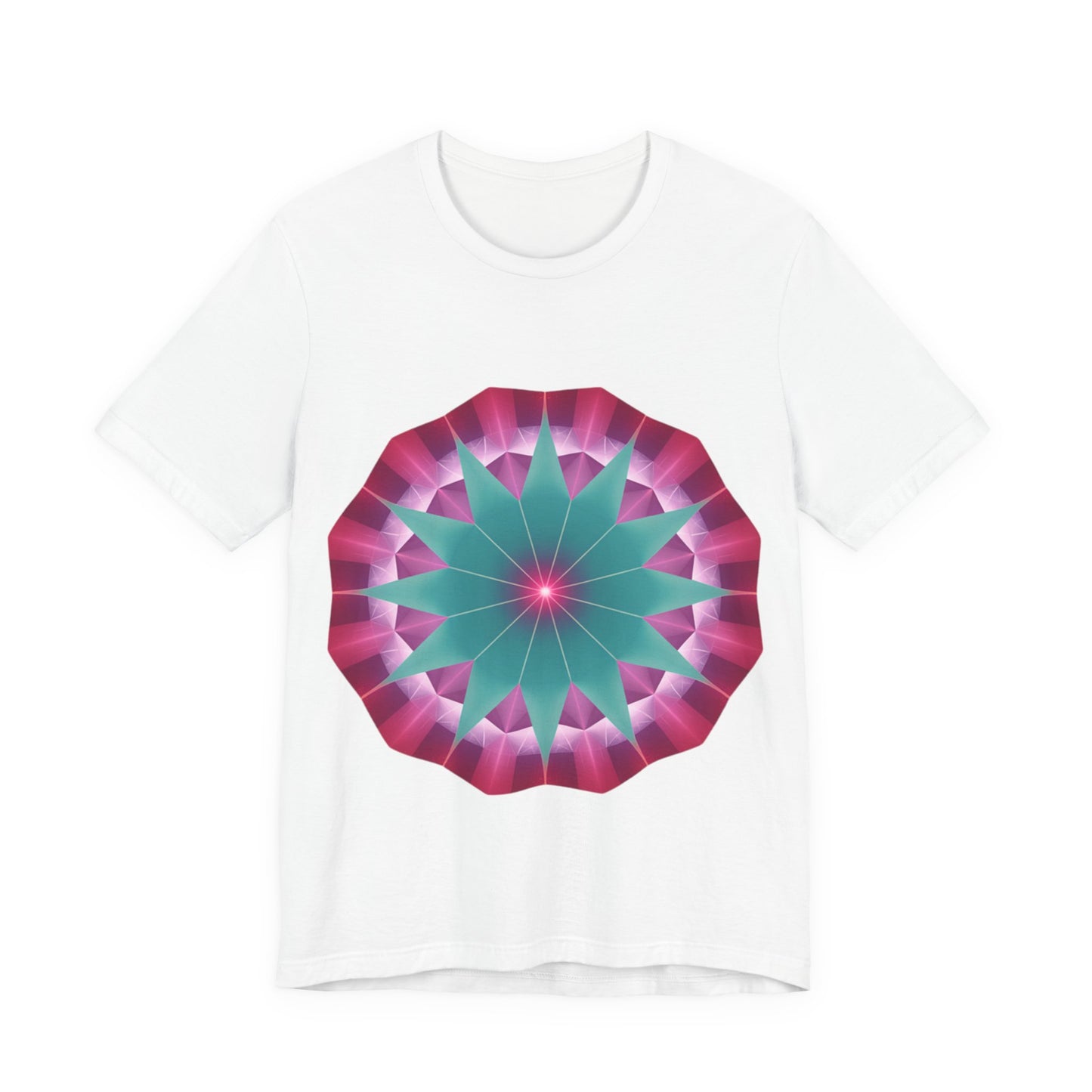 Vibrant Mandala T-Shirt, Graphic Tee, Casual Wear, Gifts for Art Lovers, Meditation Apparel, Festival Outfit
