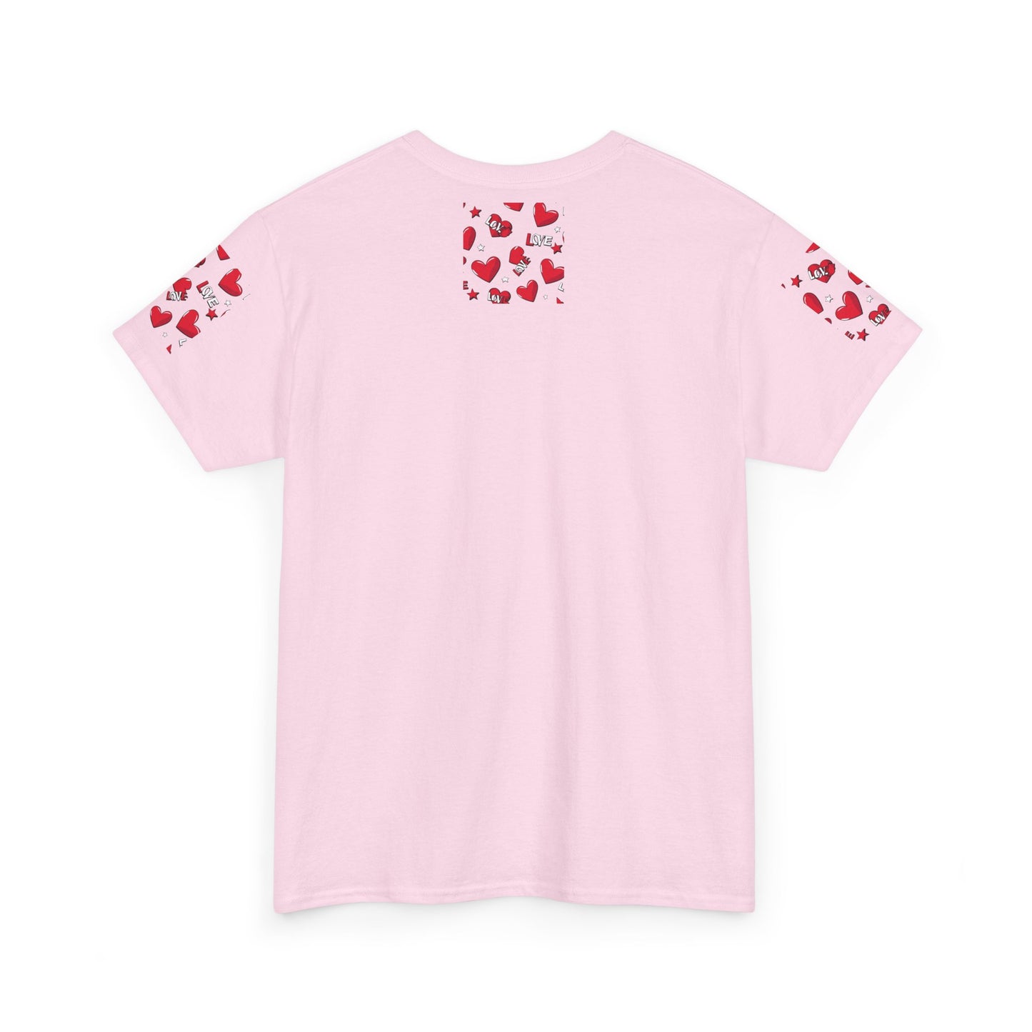 Romantic Love Heart Heavy Cotton Tee - Perfect for Everyday Wear