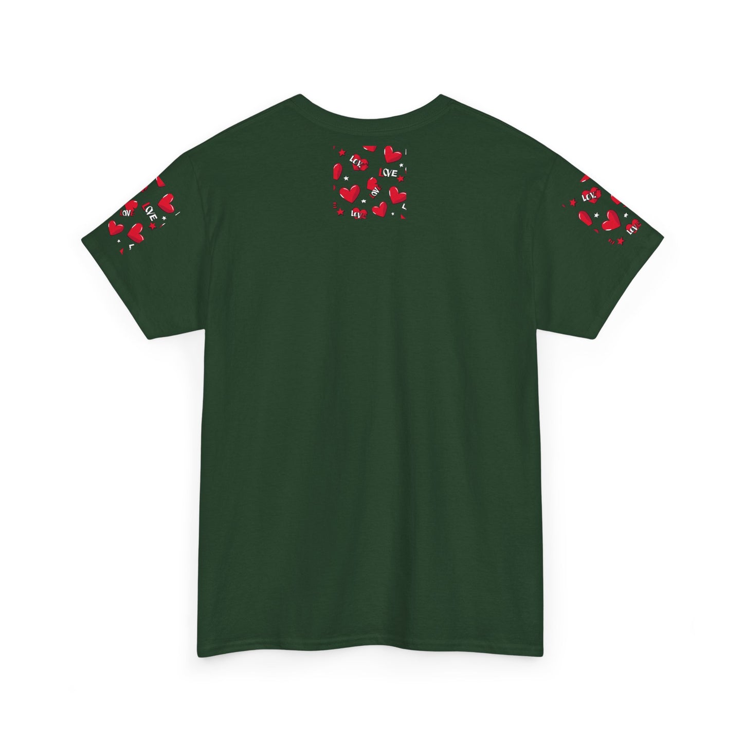 Romantic Love Heart Heavy Cotton Tee - Perfect for Everyday Wear