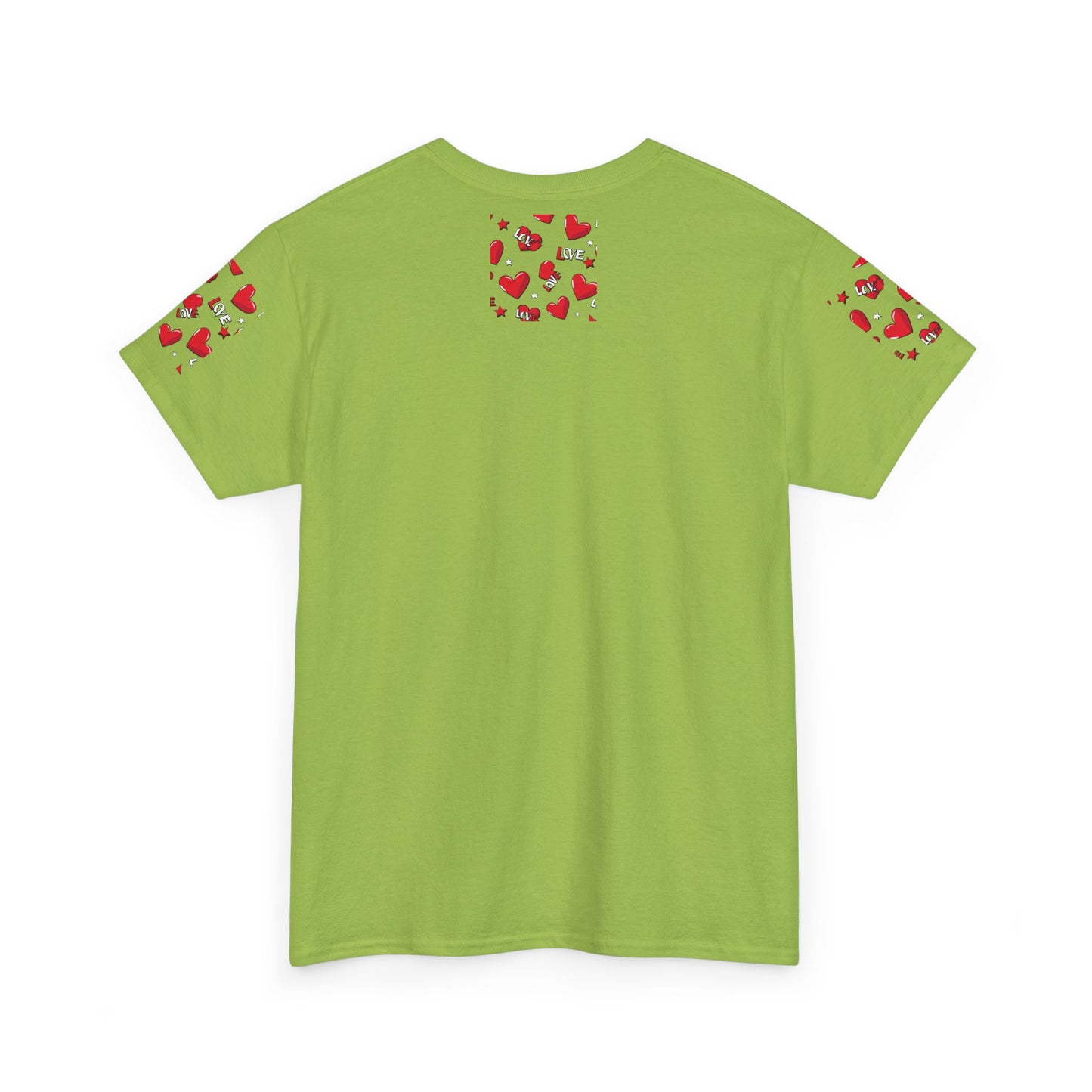 Romantic Love Heart Heavy Cotton Tee - Perfect for Everyday Wear