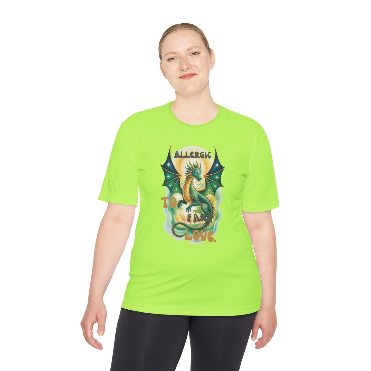 Dragon Allergy Moisture Wicking Tee, Funny T-Shirt for Allergy Awareness, Gift for Dragon Lovers, Fitness Wear, Unique Humor Tee