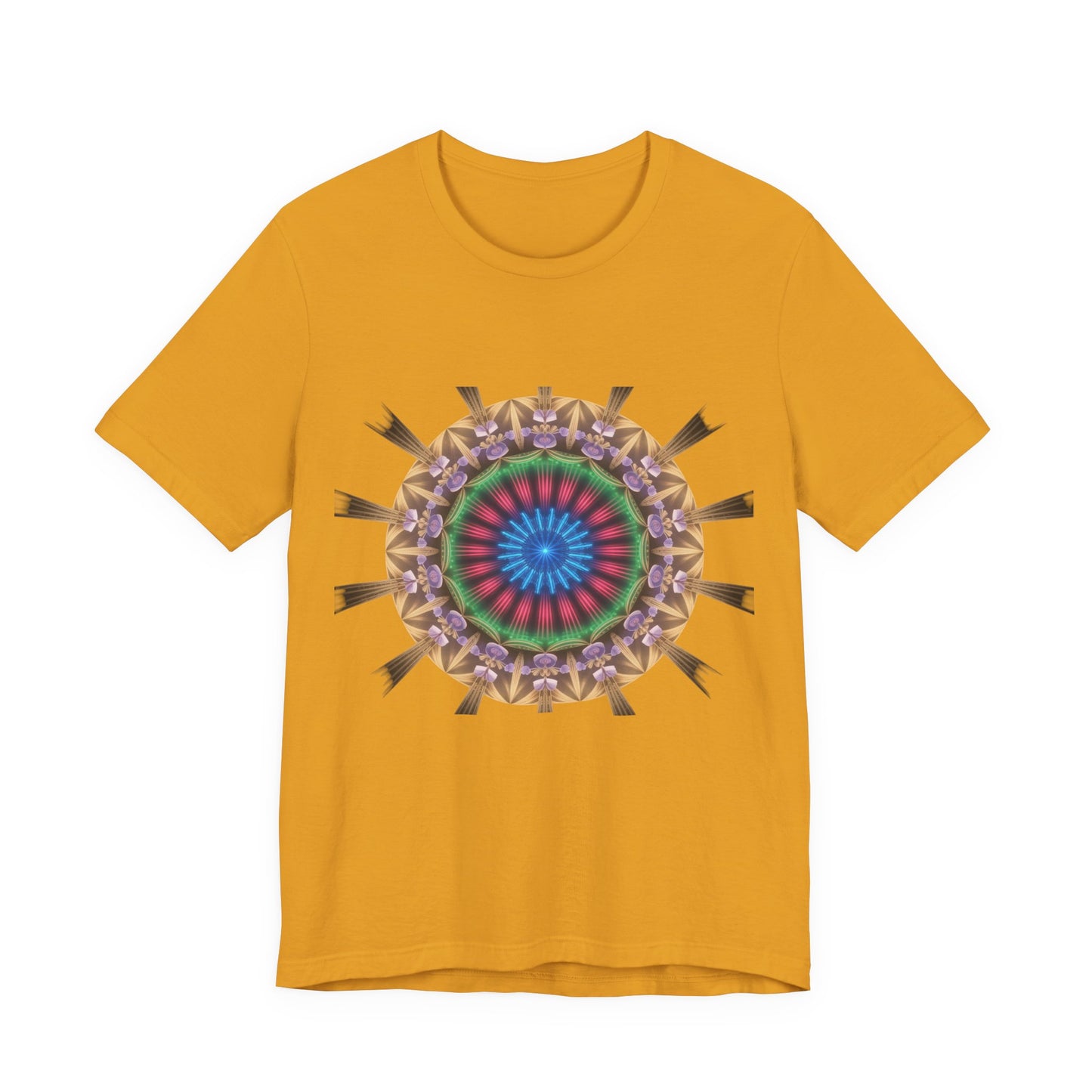 Vibrant Mandala Women Tee, Festival Wear, Boho Style, Casual Summer Tee, Gift for Friends