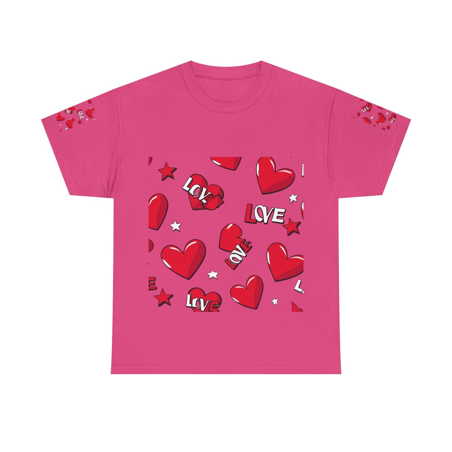 Maglietta in cotone pesante con cuore romantico - Perfetta per San Valentino e per tutti i giorni