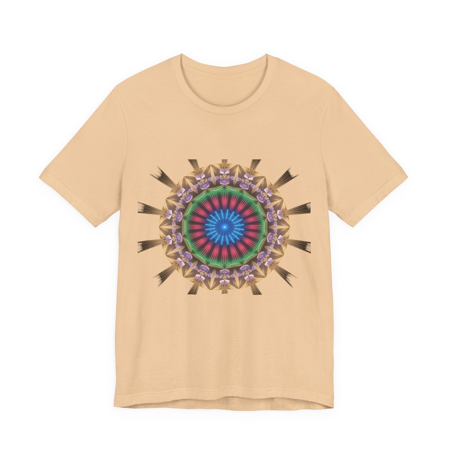 Vibrant Mandala Women Tee, Festival Wear, Boho Style, Casual Summer Tee, Gift for Friends