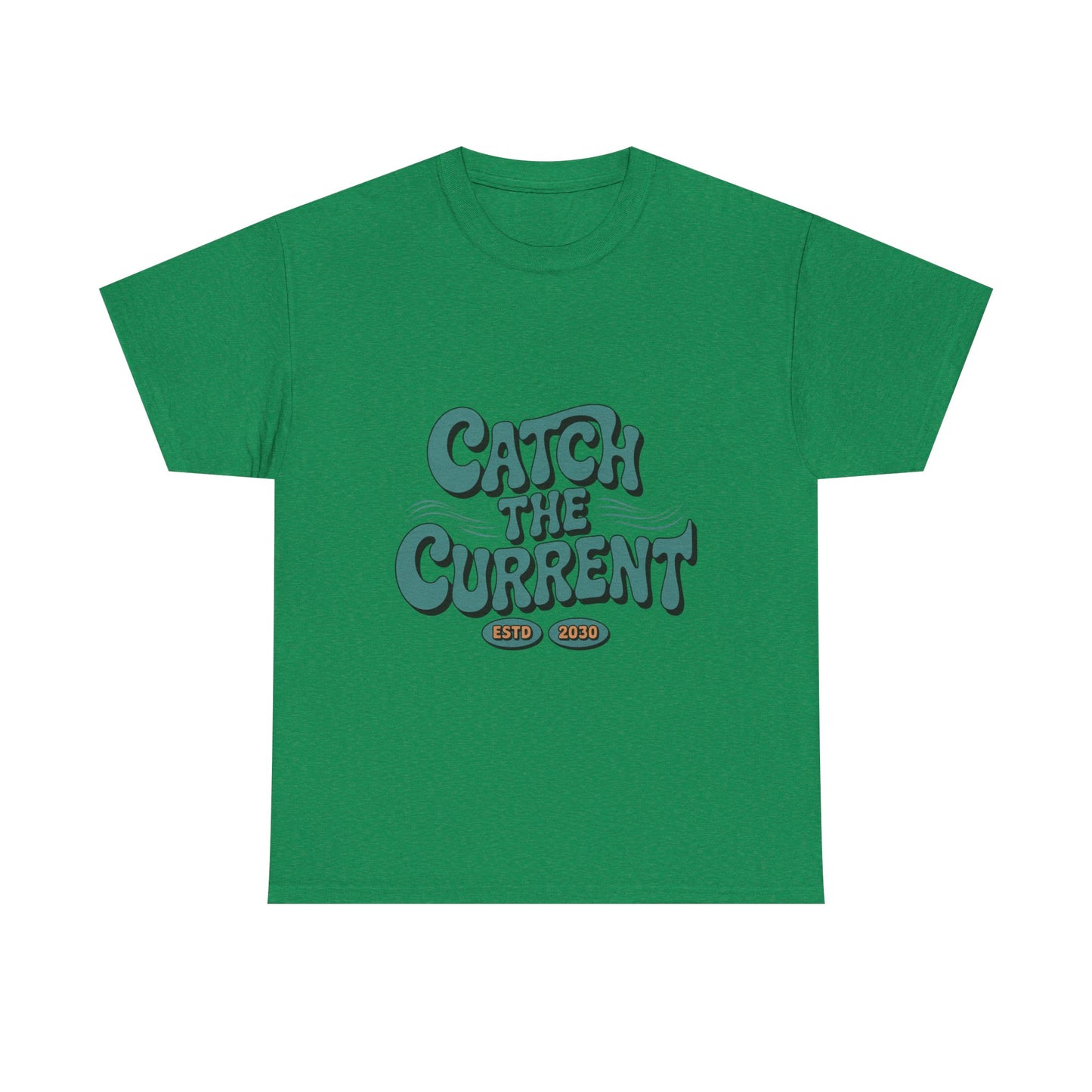 Catch the Current Tee, Relaxed Cotton T-Shirt, Beach Vibe Top, Casual Wear, Perfect Gift for Surfers, Summer Fun