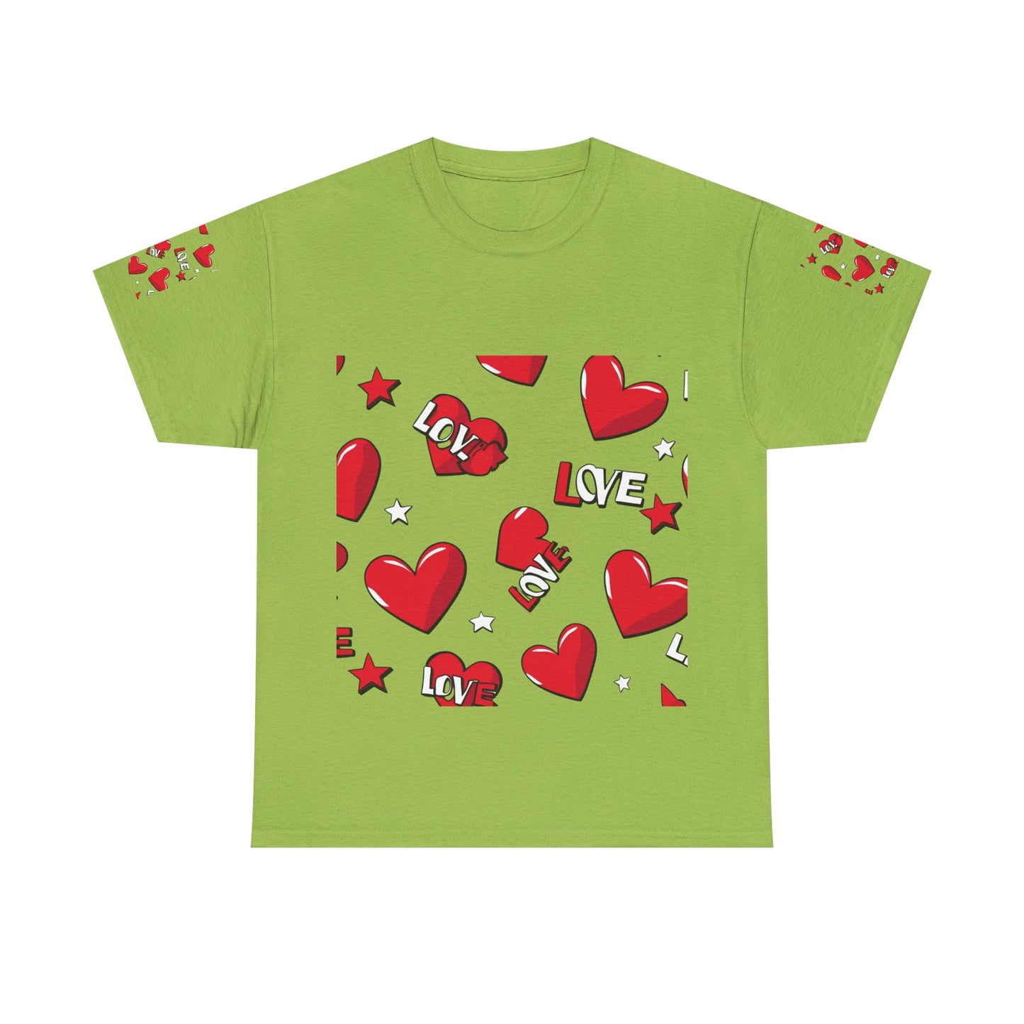 Maglietta in cotone pesante con cuore romantico - Perfetta per San Valentino e per tutti i giorni