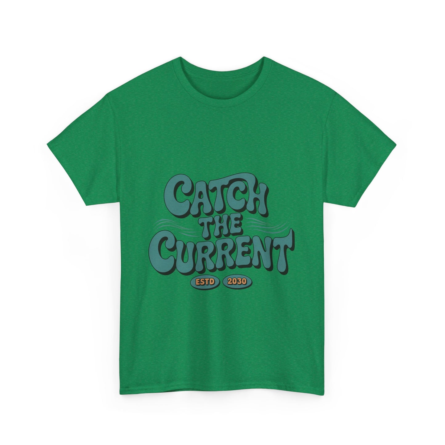 Catch the Current Tee, Relaxed Cotton T-Shirt, Beach Vibe Top, Casual Wear, Perfect Gift for Surfers, Summer Fun