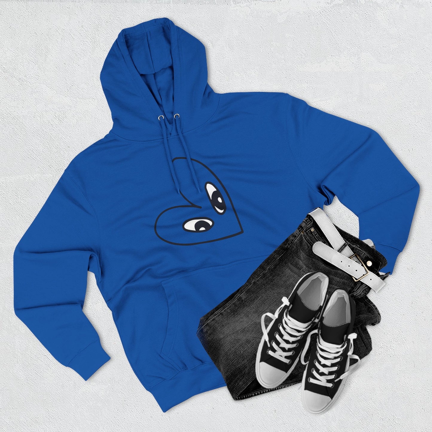 Sudadera con capucha de polar de tres paneles con gráfico Love