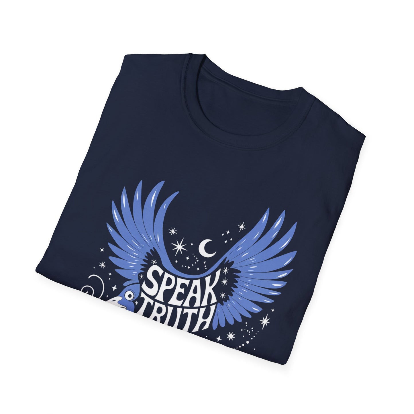 Blue Bird Graphic Womens T-Shirt, Casual Wear, Gift for Bird Lovers, Nature-Themed Apparel, Comfortable Everyday Tee