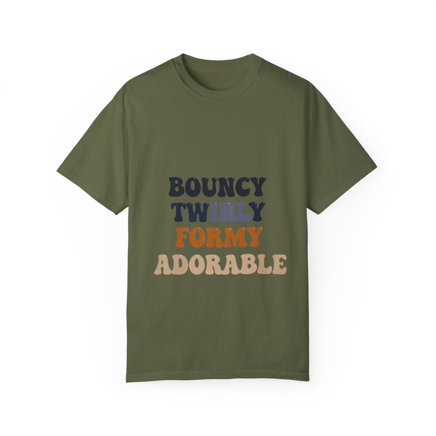 Bouncy Twirly Adorable T-Shirt – Men Garment-Dyed Tee for Fun Lovin' Souls