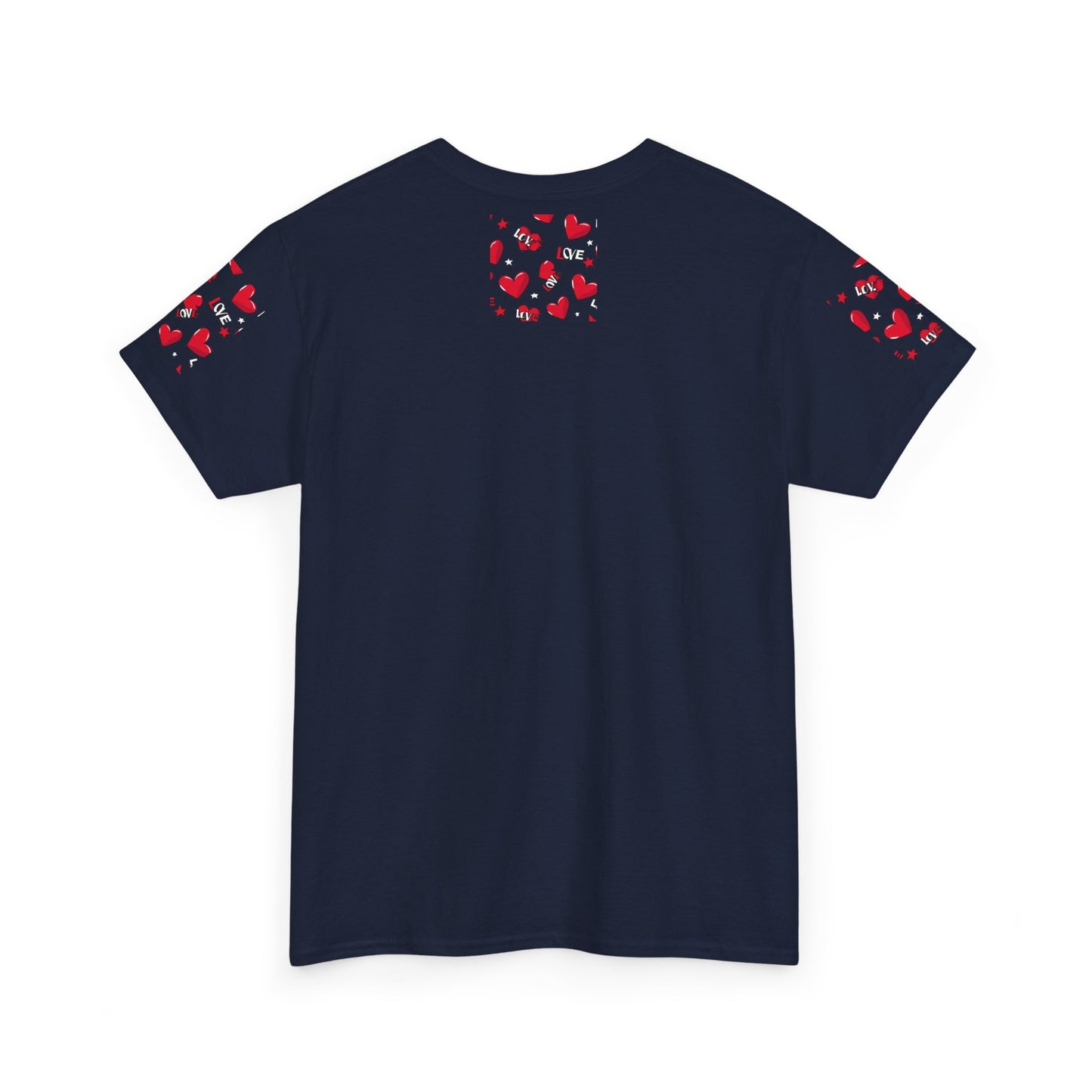 Romantic Love Heart Heavy Cotton Tee - Perfect for Everyday Wear