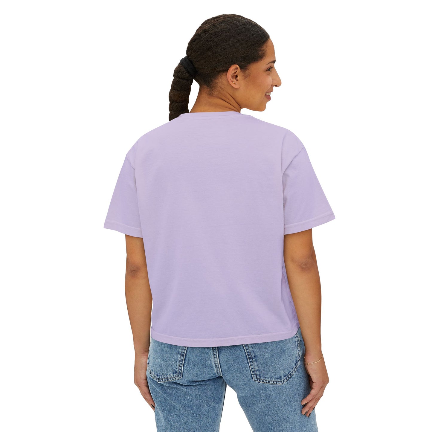 Flower Power Women's Boxy Tee, Vintage Inspired Top, Casual Streetwear, Boho Style Shirt, Perfect for Festivals, Everyday Wear