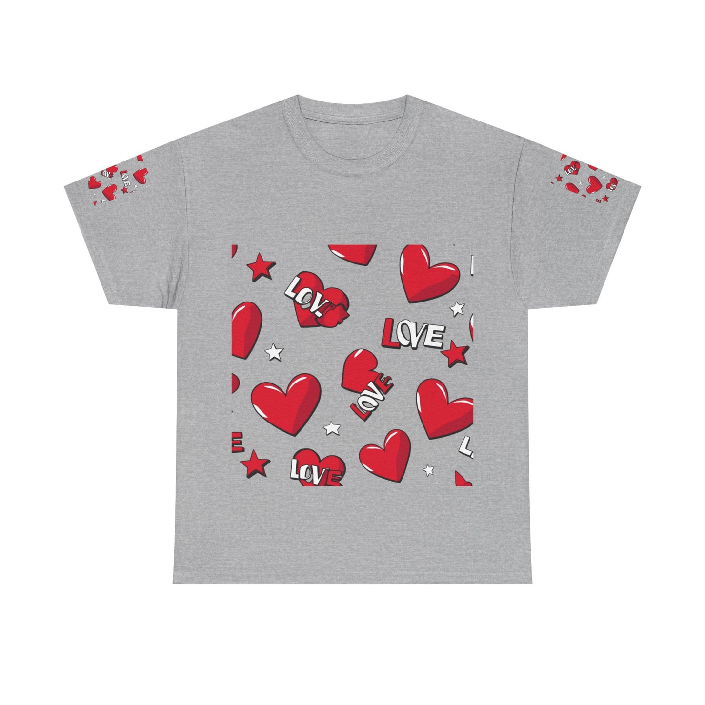 Maglietta in cotone pesante con cuore romantico - Perfetta per San Valentino e per tutti i giorni