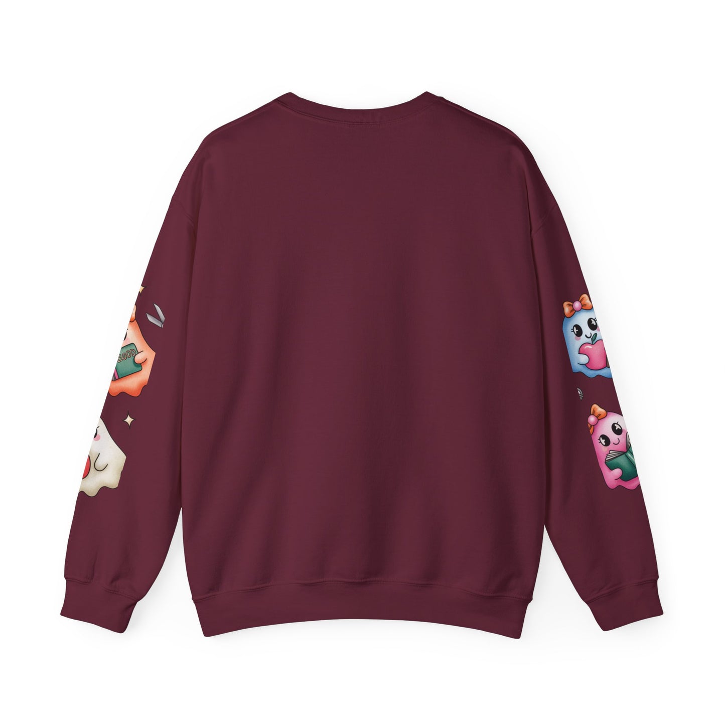 Cute Ghosts Women Crewneck Sweatshirt, Cozy Halloween Apparel, Spooky Season Outfit, Gift for Ghost Lovers, Funny Sweatshirt for Fall