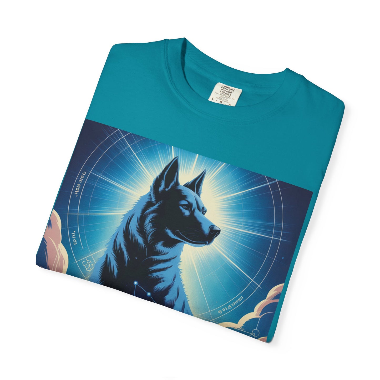 Cosmic Canine Men's T-shirt | Starry Dog Graphic Tee, Animal Lover Gift, Soft Cotton Top, Casual Wear, Unique Pet Shirt