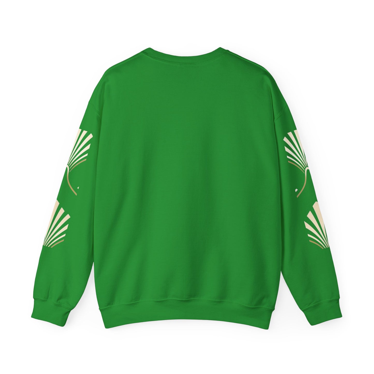 Elegant Gold Fan Pattern Crewneck Sweatshirt