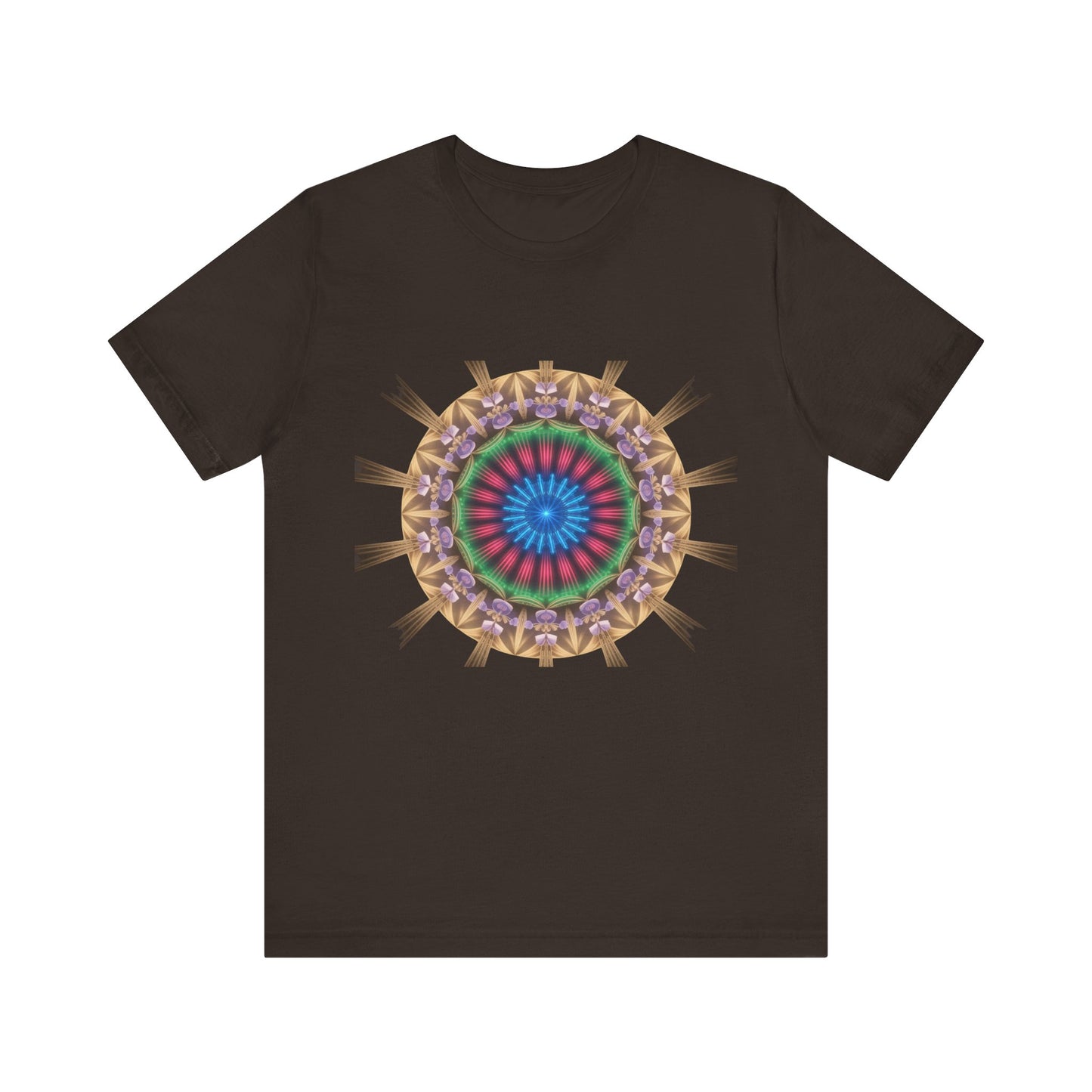 Vibrant Mandala Women Tee, Festival Wear, Boho Style, Casual Summer Tee, Gift for Friends