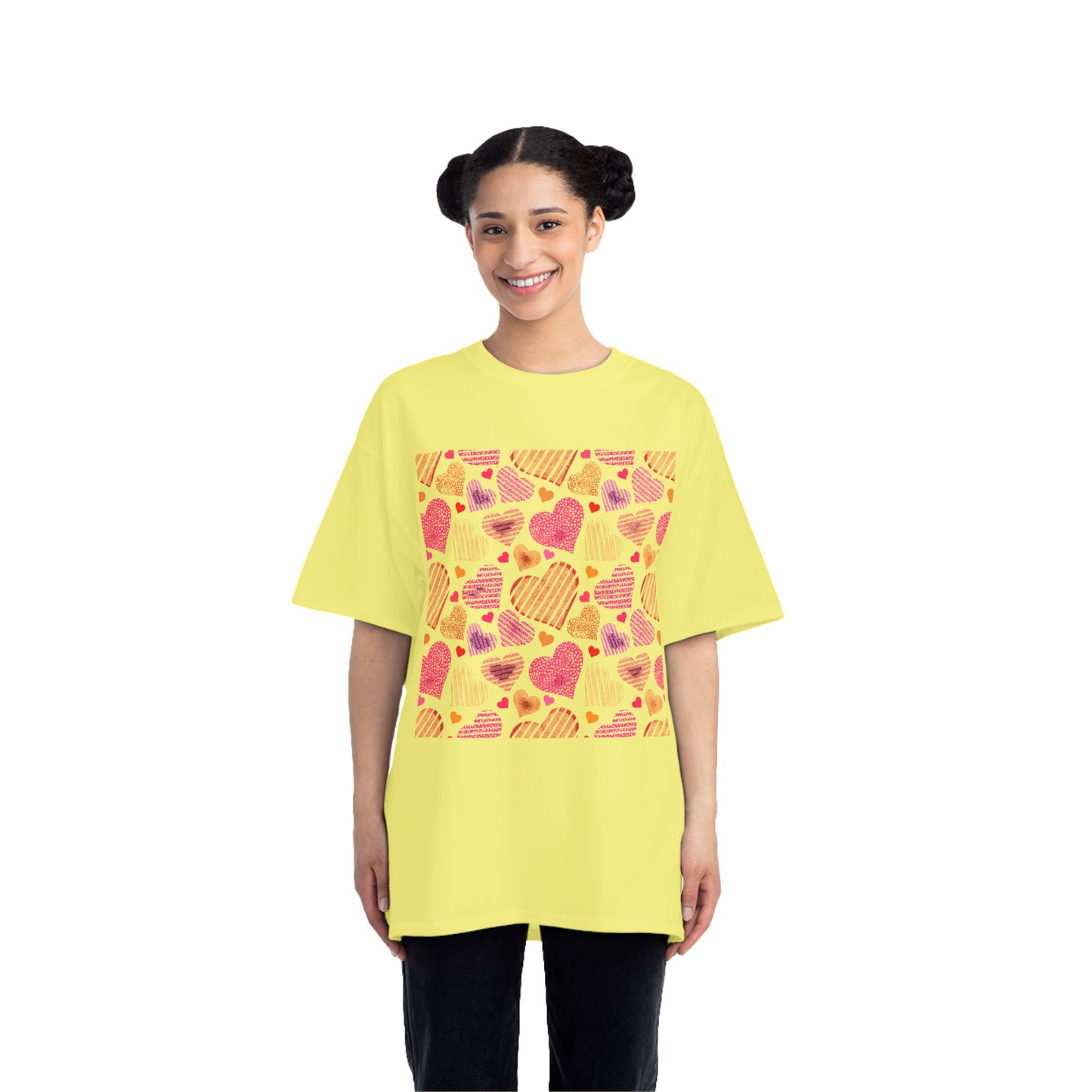 Cute Heart Pattern Short-Sleeve T-Shirt