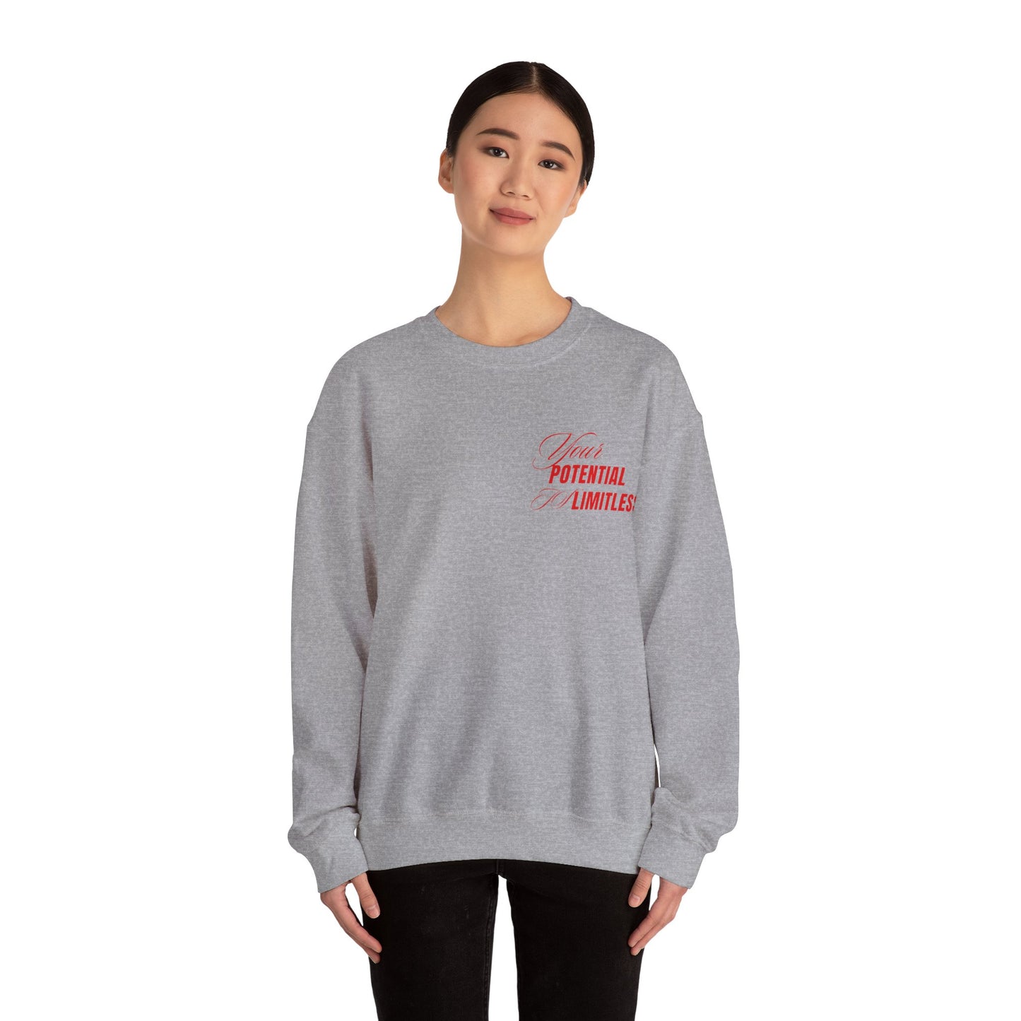 Inspirational Crewneck Sweatshirt - "Your Potential is Limitless"