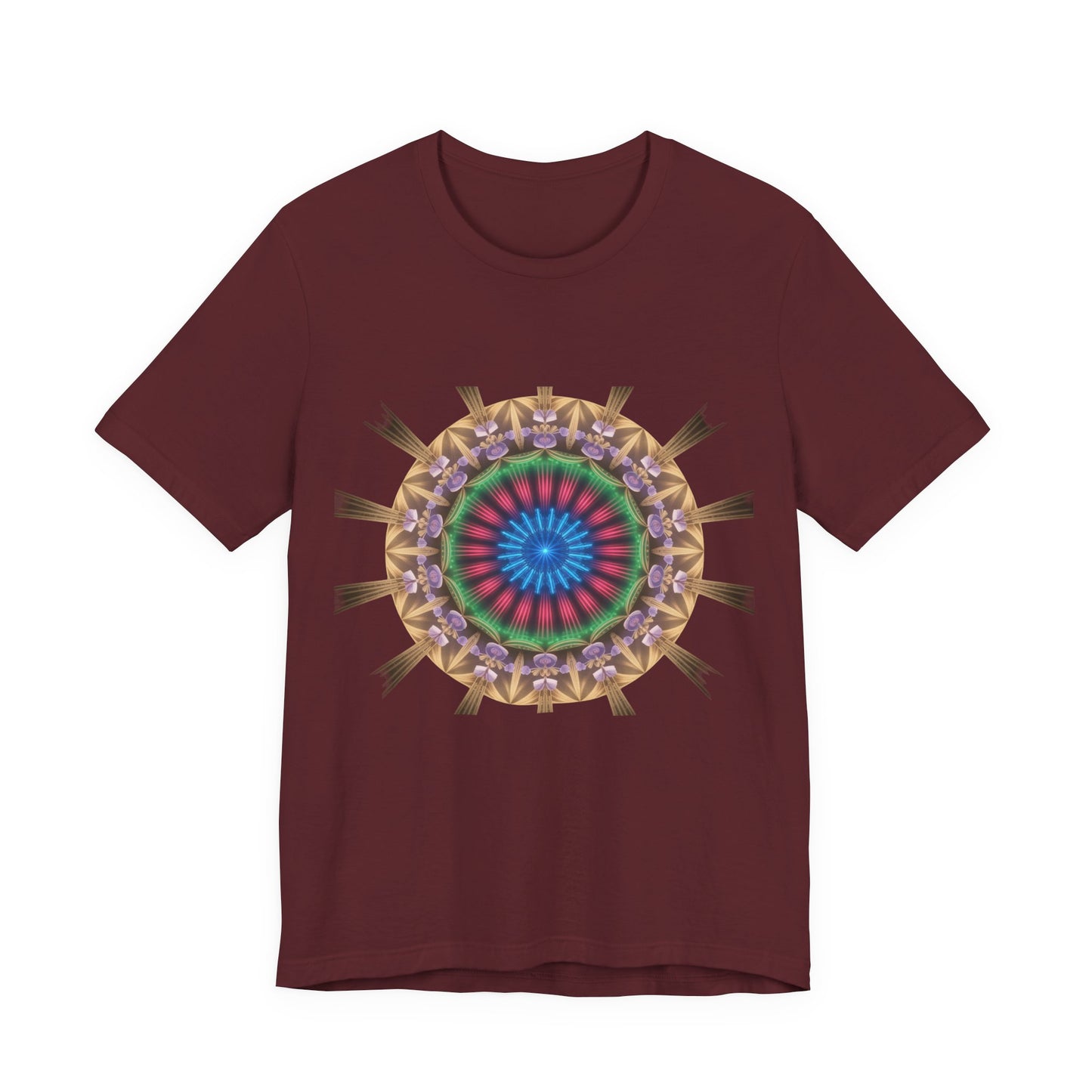 Vibrant Mandala Women Tee, Festival Wear, Boho Style, Casual Summer Tee, Gift for Friends