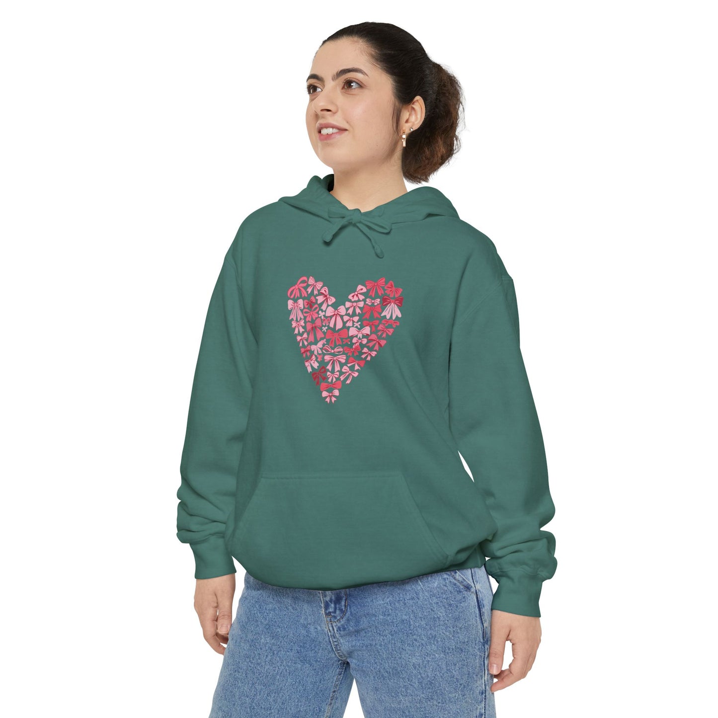 Sudadera con capucha teñida Heart Blossom | Ideal para ropa informal y amantes de la naturaleza