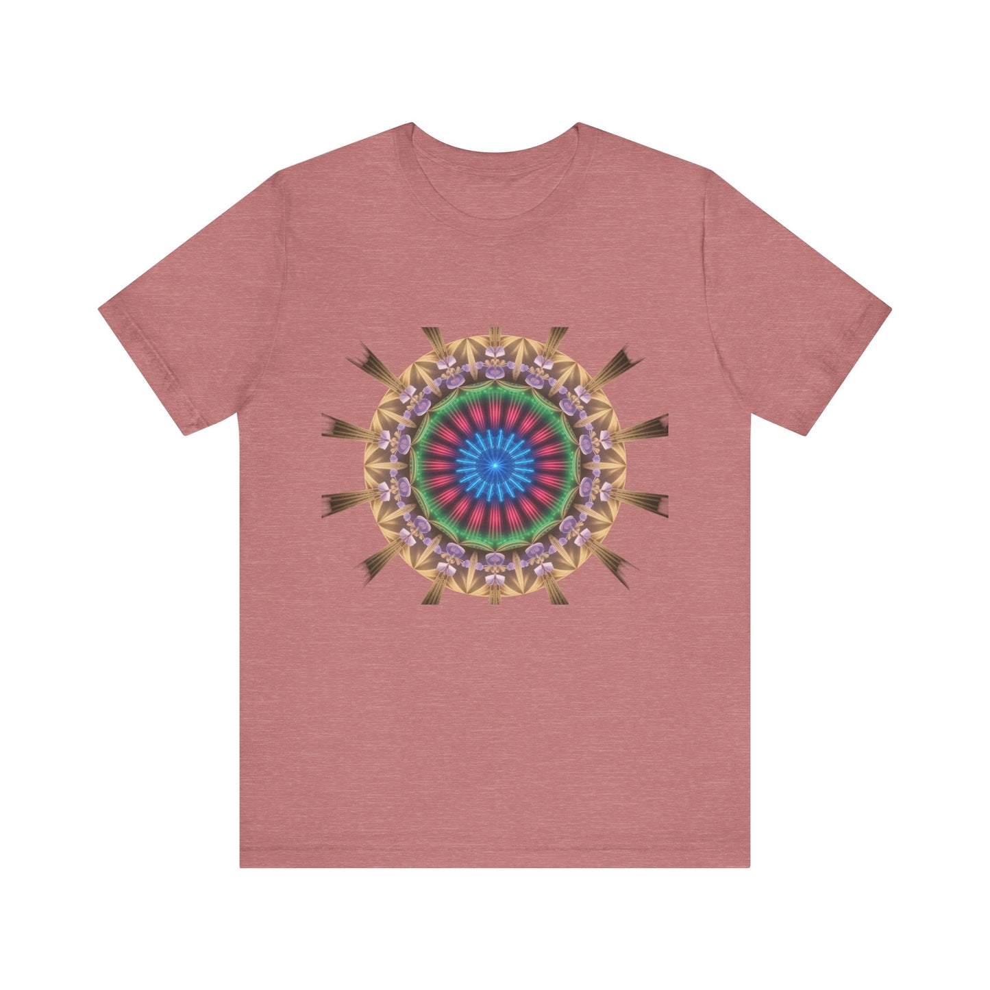 Vibrant Mandala Women Tee, Festival Wear, Boho Style, Casual Summer Tee, Gift for Friends