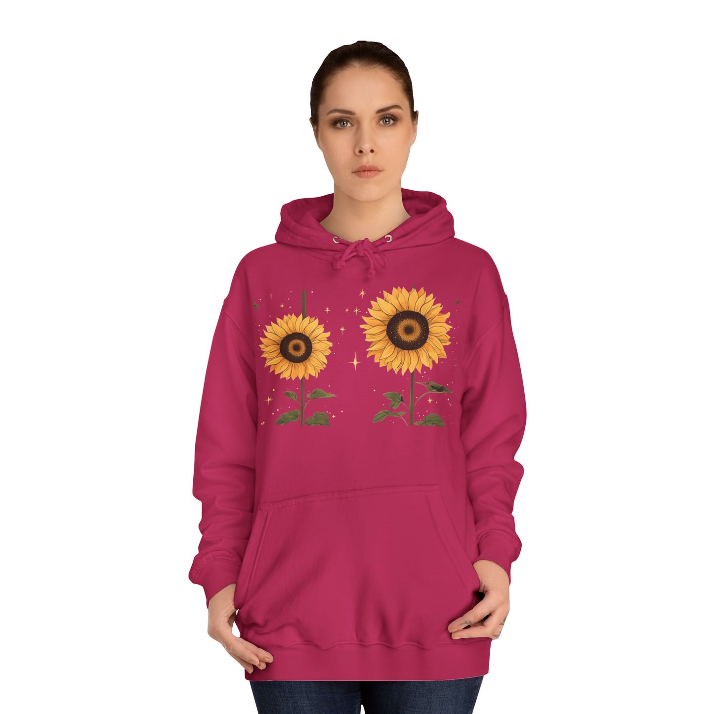 Felpa con cappuccio rosa con fiocco college carina - Elegante e comoda