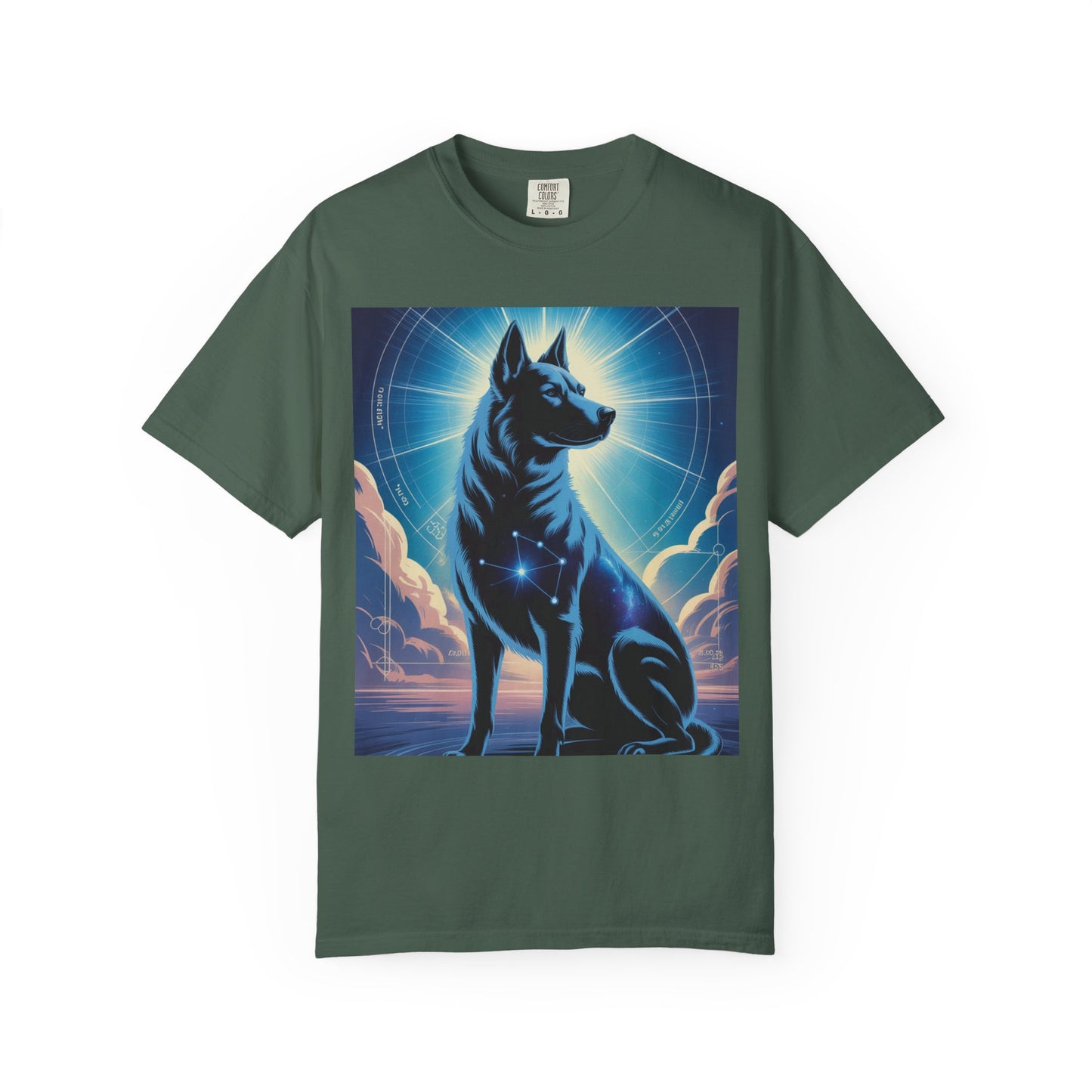 Cosmic Canine Men's T-shirt | Starry Dog Graphic Tee, Animal Lover Gift, Soft Cotton Top, Casual Wear, Unique Pet Shirt