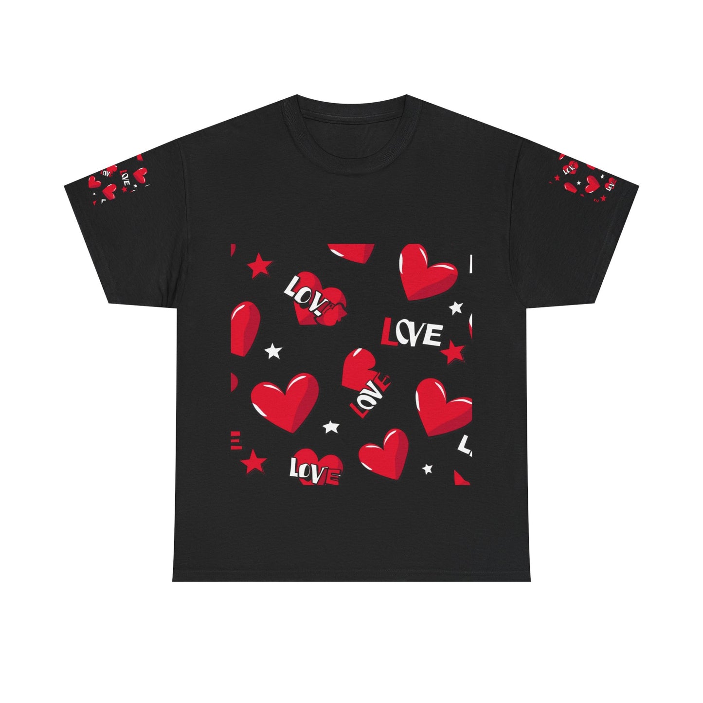 Maglietta in cotone pesante con cuore romantico - Perfetta per San Valentino e per tutti i giorni