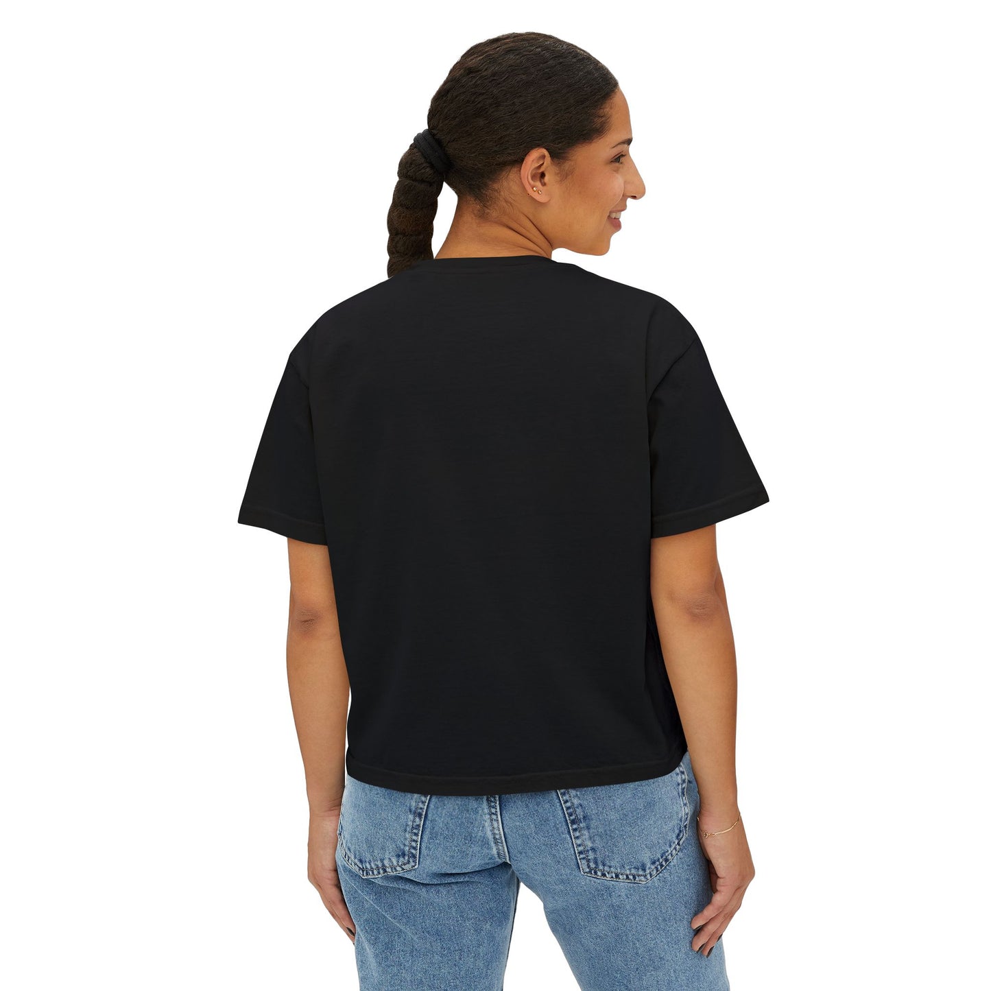 Flower Power Women's Boxy Tee, Vintage Inspired Top, Casual Streetwear, Boho Style Shirt, Perfect for Festivals, Everyday Wear