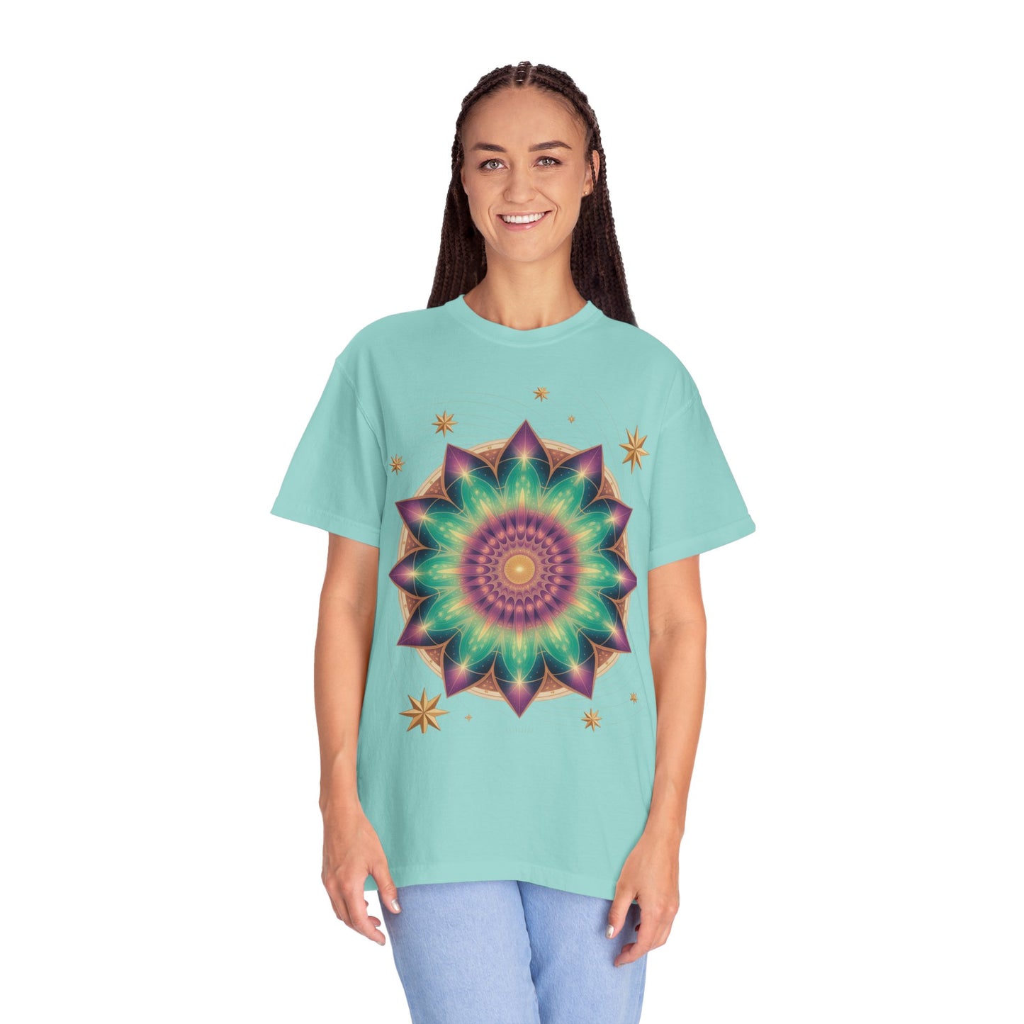 Tie-Dye Mandala T-Shirt, Spiritual Apparel, Bohemian Style Tee, Festival Wear, Eco-Friendly Fashion