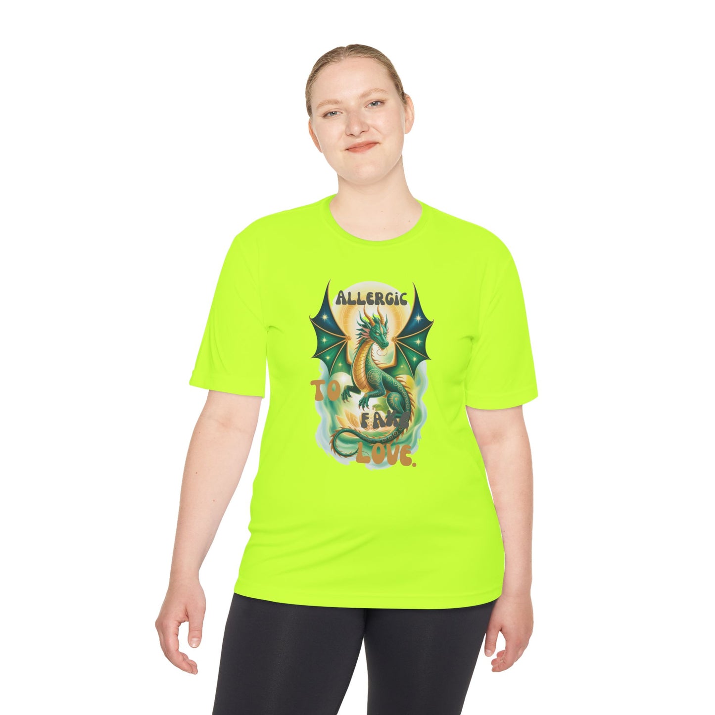 Dragon Allergy Moisture Wicking Tee, Funny T-Shirt for Allergy Awareness, Gift for Dragon Lovers, Fitness Wear, Unique Humor Tee