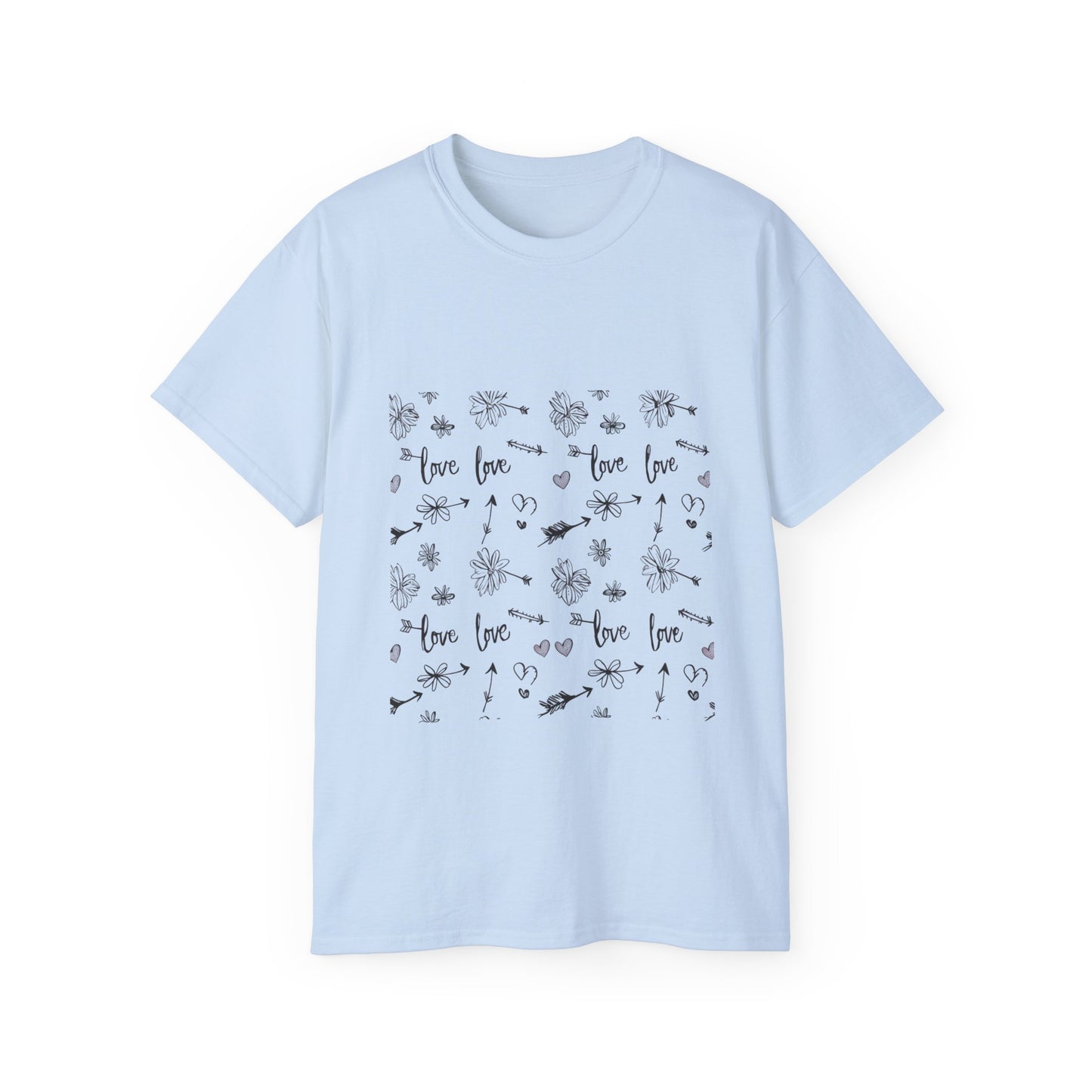 Love Floral Ultra Cotton Tee - Cute & Comfortable Shirt for Every Occasion
