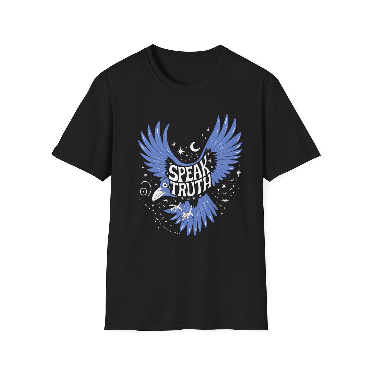 Blue Bird Graphic Womens T-Shirt, Casual Wear, Gift for Bird Lovers, Nature-Themed Apparel, Comfortable Everyday Tee
