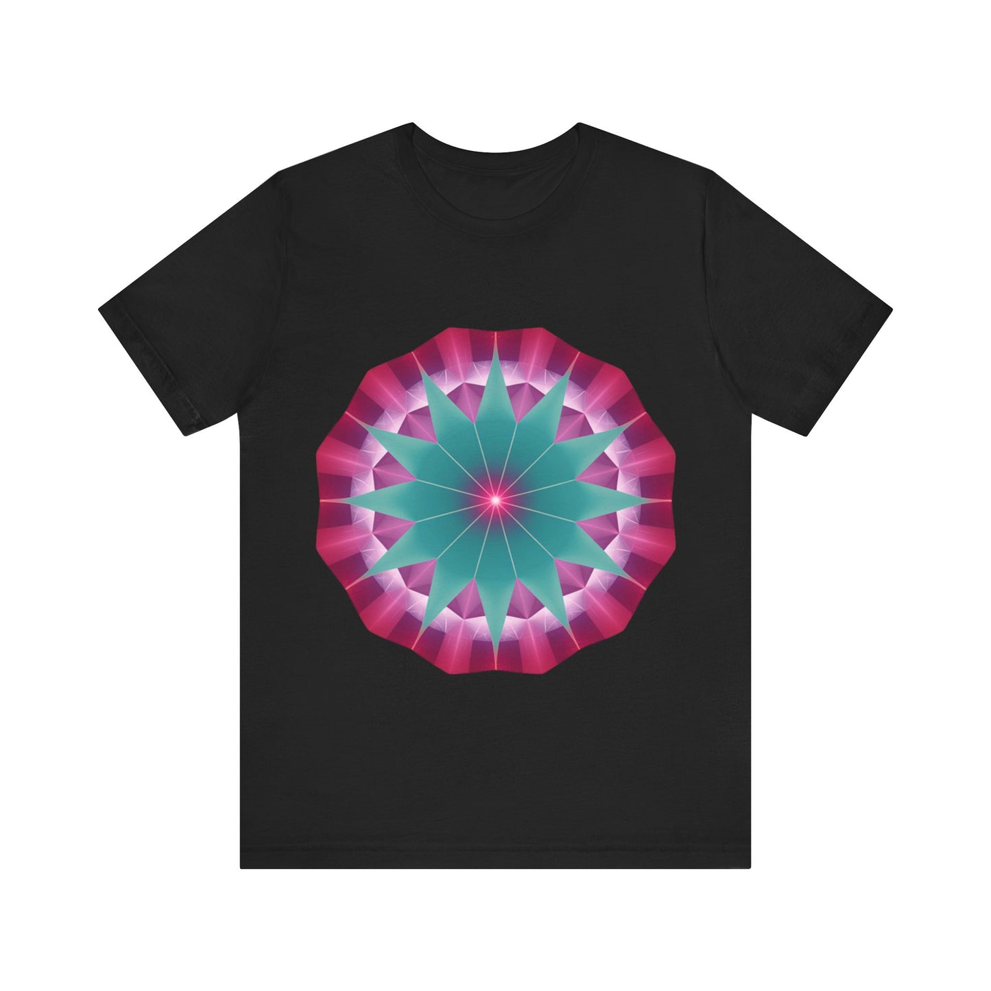 Vibrant Mandala T-Shirt, Graphic Tee, Casual Wear, Gifts for Art Lovers, Meditation Apparel, Festival Outfit