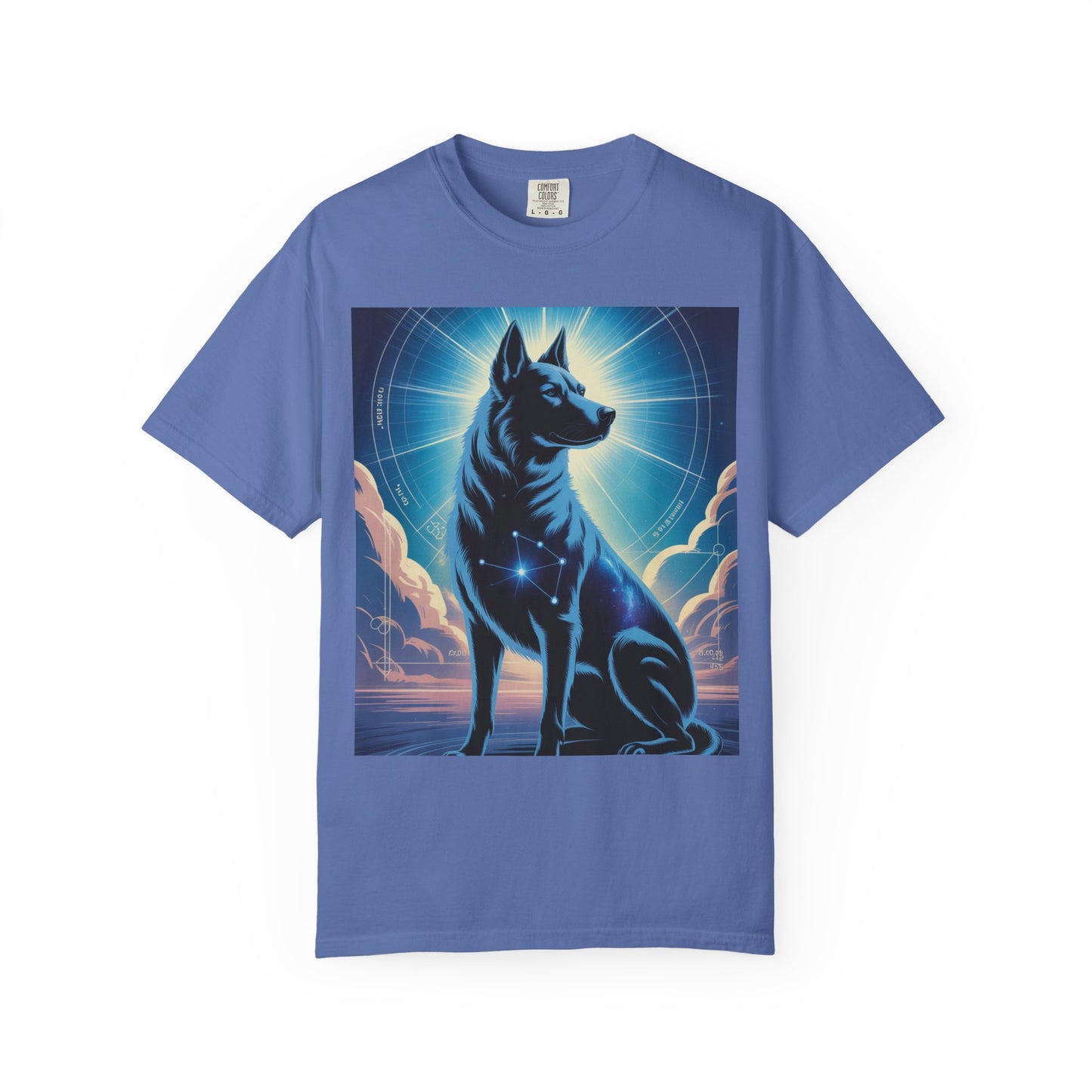 Cosmic Canine Men's T-shirt | Starry Dog Graphic Tee, Animal Lover Gift, Soft Cotton Top, Casual Wear, Unique Pet Shirt