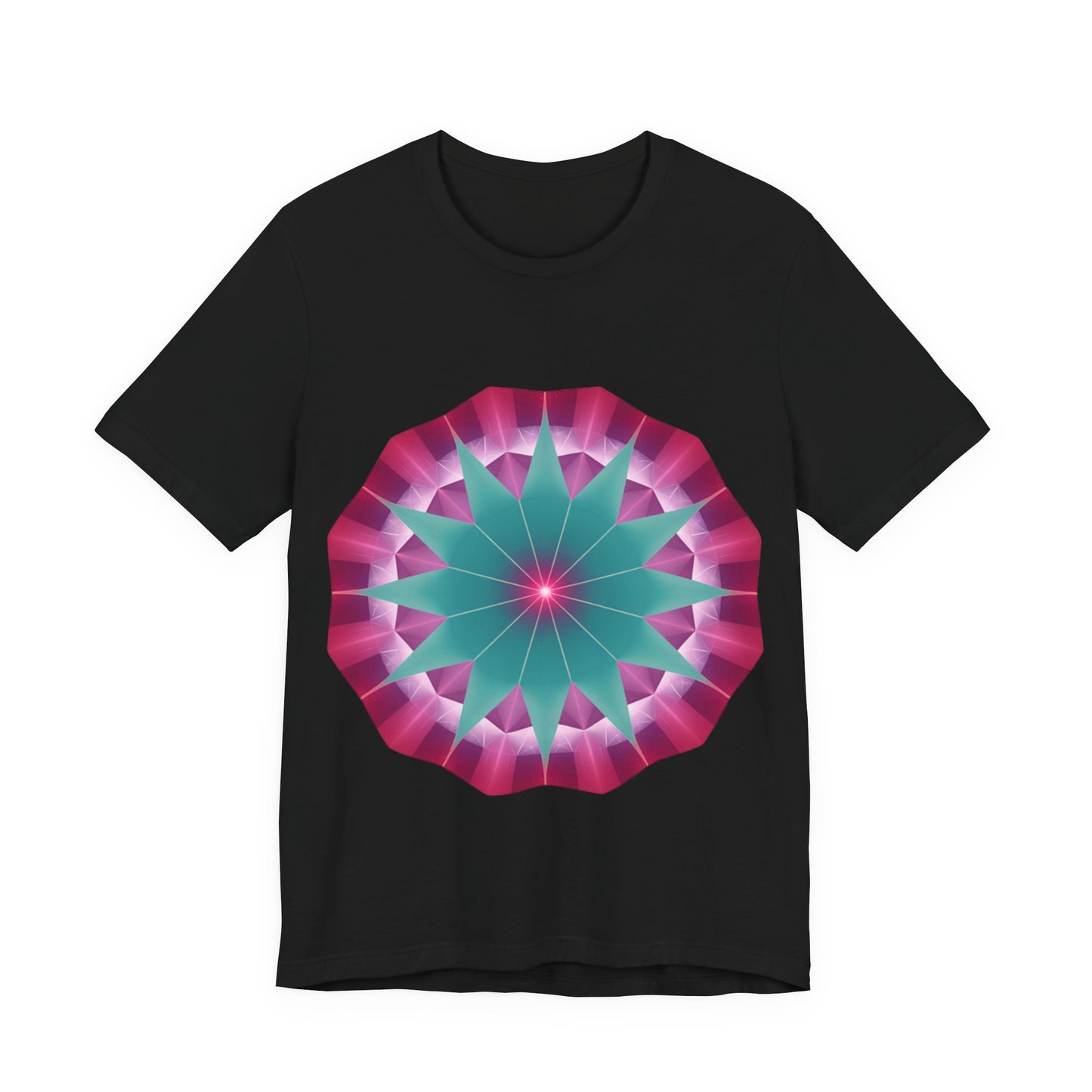 Vibrant Mandala T-Shirt, Graphic Tee, Casual Wear, Gifts for Art Lovers, Meditation Apparel, Festival Outfit
