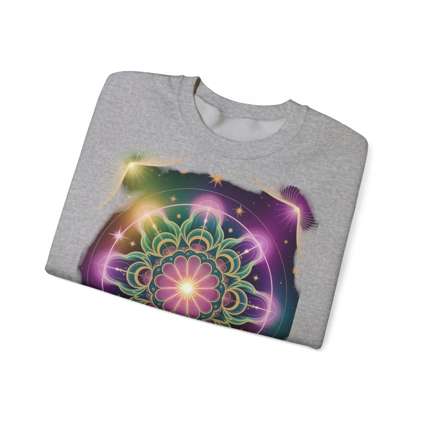 Cosmic Mandala Sweatshirt | Women's Crewneck | Soft Heavy Blend | Ideal for Cozy Nights, Meditation, Festivals, Gifts