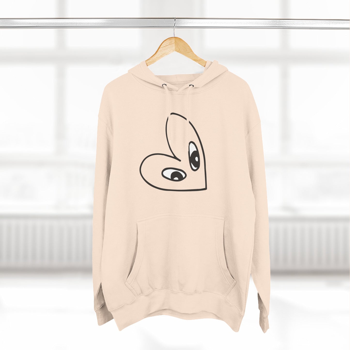 Sudadera con capucha de polar de tres paneles con gráfico Love