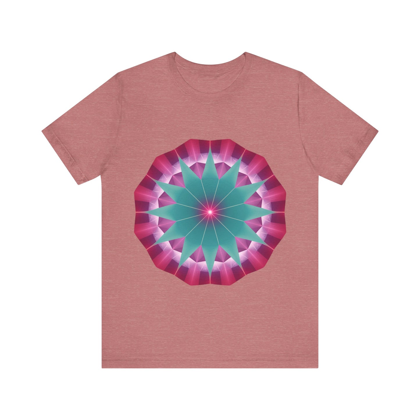 Vibrant Mandala T-Shirt, Graphic Tee, Casual Wear, Gifts for Art Lovers, Meditation Apparel, Festival Outfit