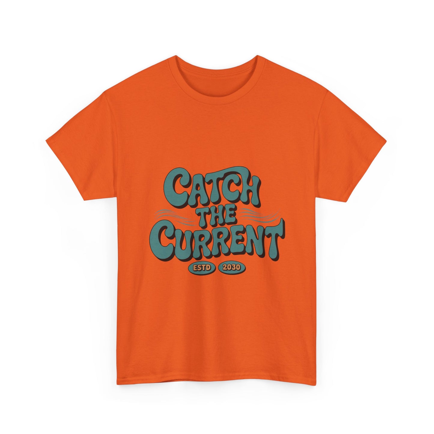 Catch the Current Tee, Relaxed Cotton T-Shirt, Beach Vibe Top, Casual Wear, Perfect Gift for Surfers, Summer Fun