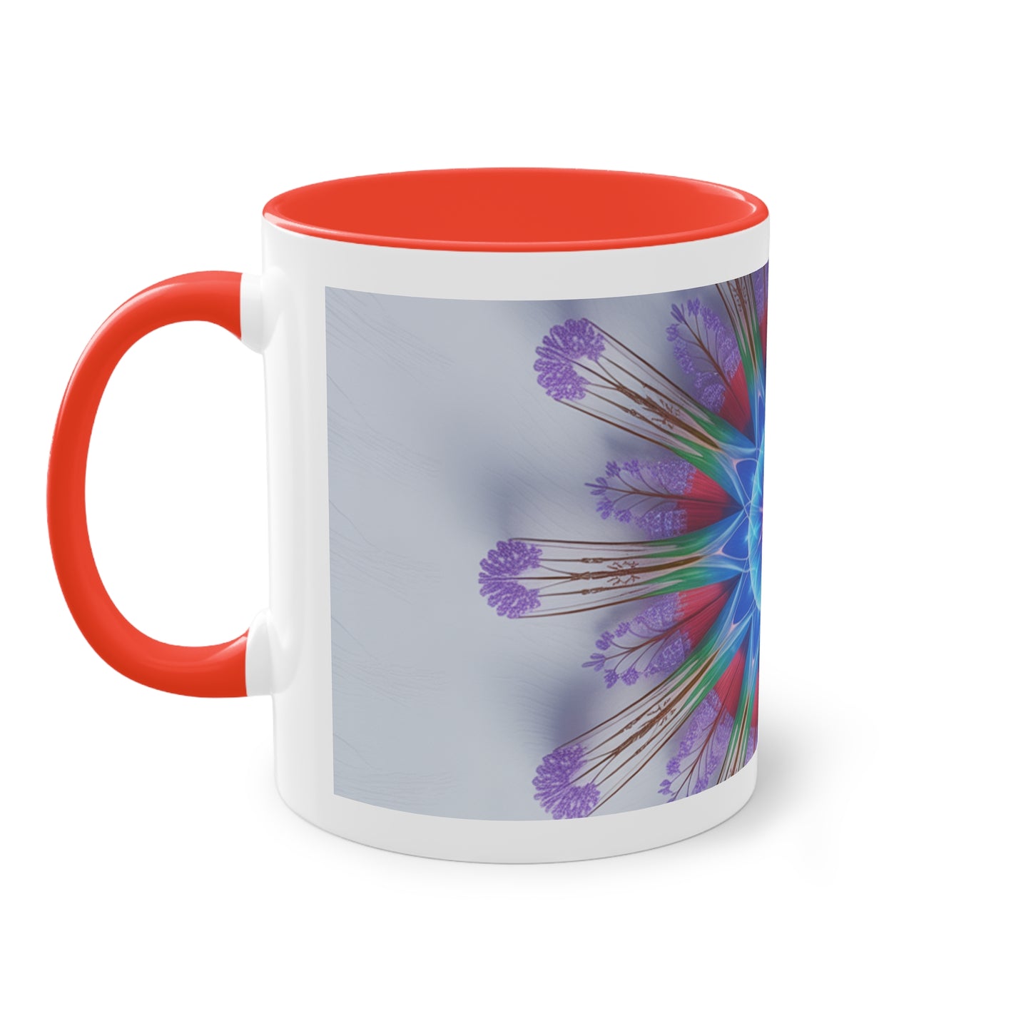 Kaleidoscope Two-Tone Coffee Mug - Vibrant Art Mug for Home & Office, Unique Gift for Coffee Lovers, Decorative Drinkware
