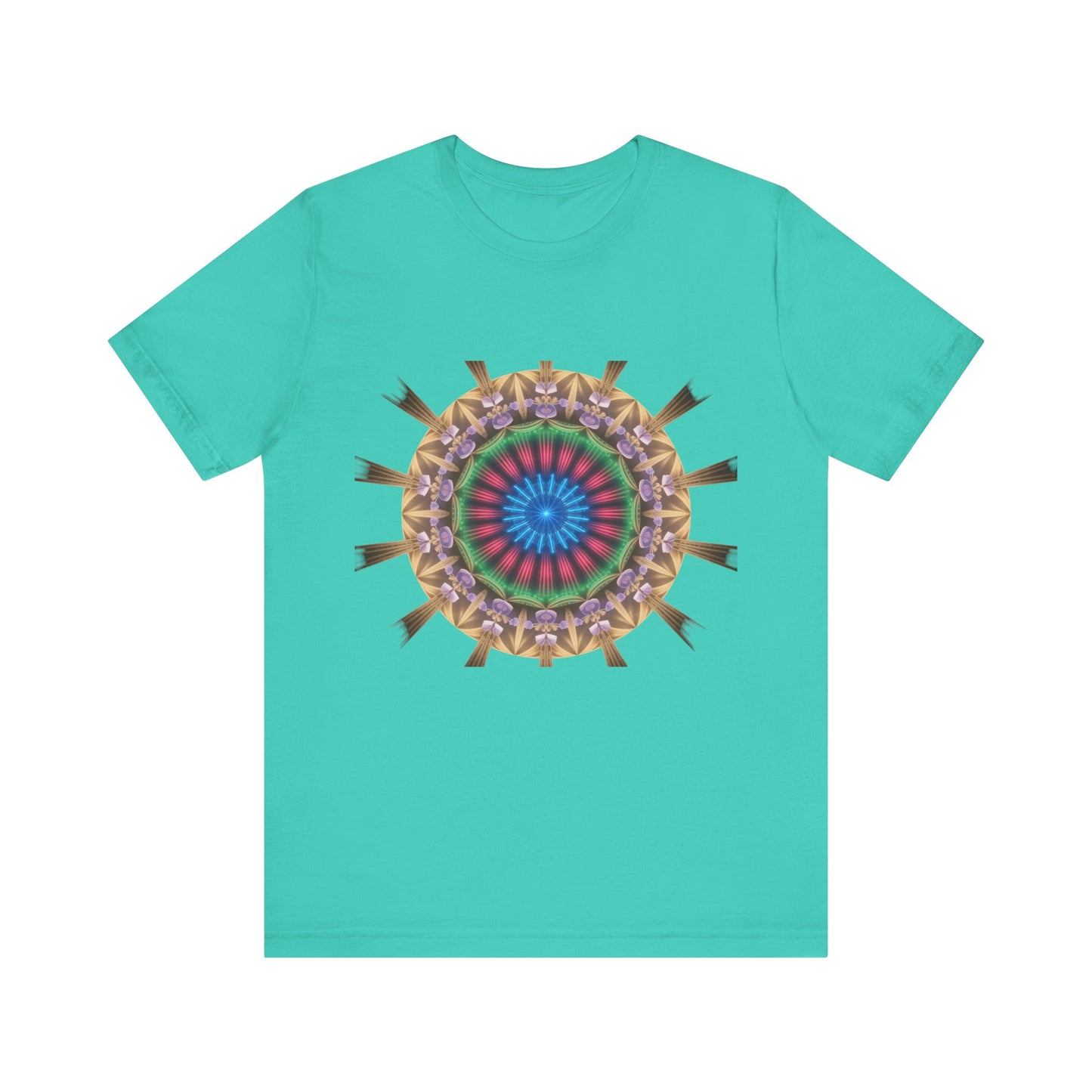 Vibrant Mandala Women Tee, Festival Wear, Boho Style, Casual Summer Tee, Gift for Friends