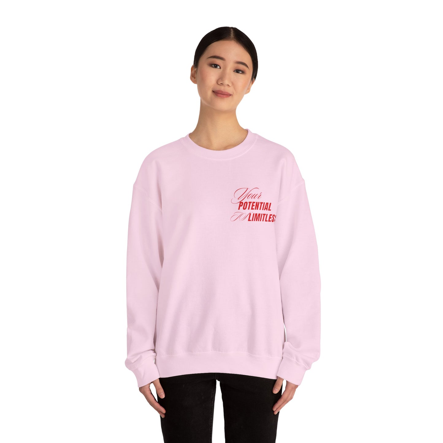Inspirational Crewneck Sweatshirt - "Your Potential is Limitless"